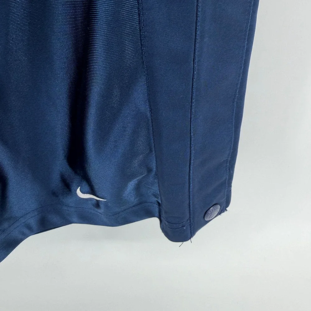 Vintage Nike Track Pants Mens XL Navy Blue Tearaway Snap Button Basketball Satin